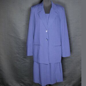 Sag Harbor Blue Shift & Jacket Ensemble Size 12